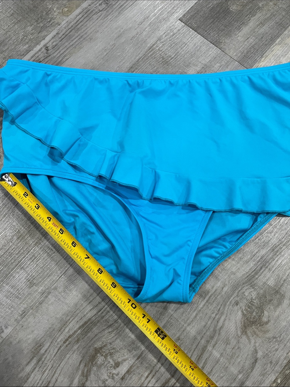 Turquoise Ruffle Swim Bottoms - Picture 5 of 10